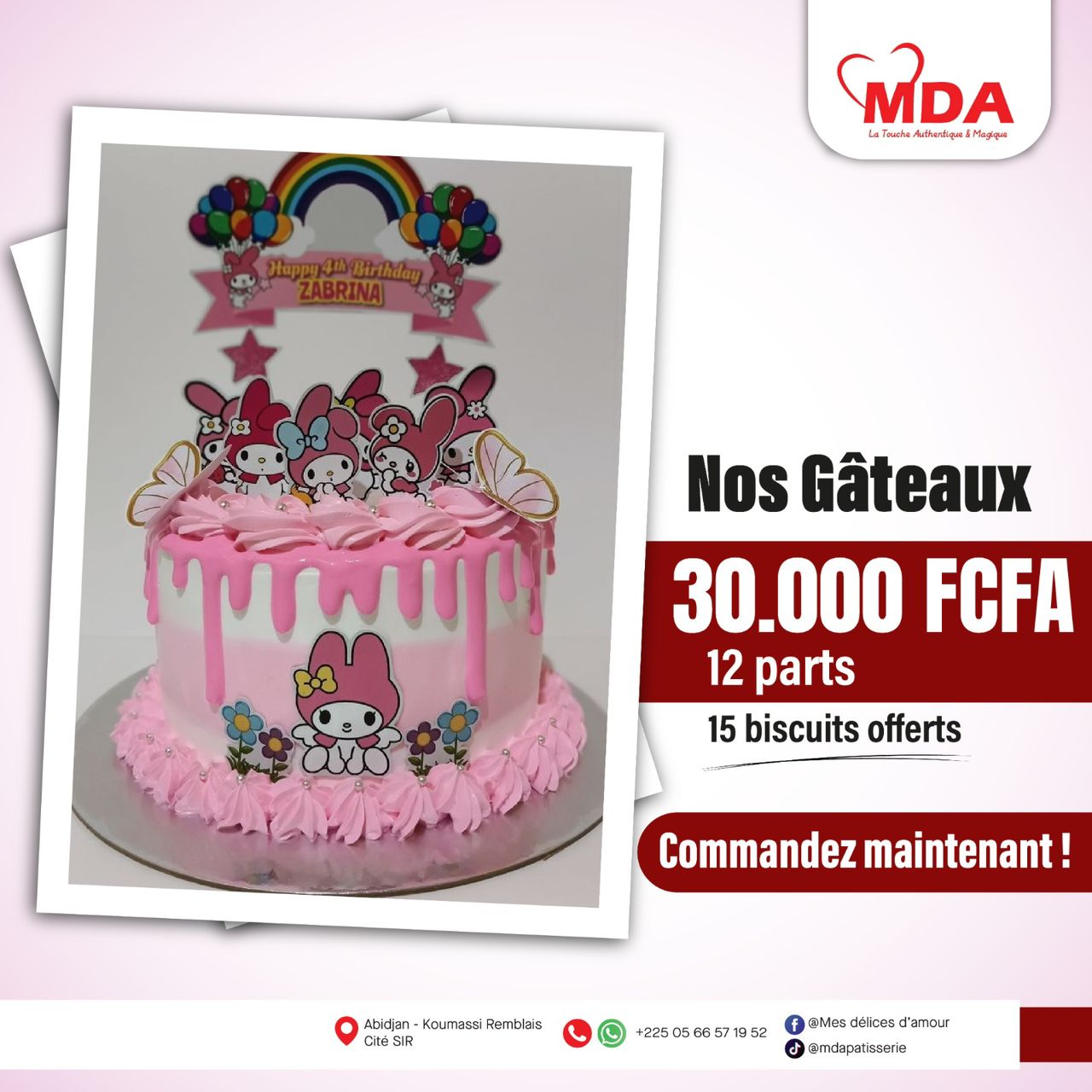 Gâteau Anniversaire Enfant Luxe 12 parts