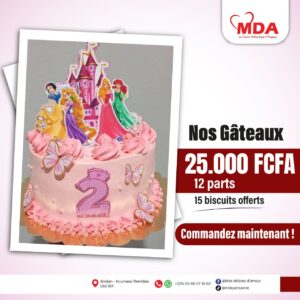Gâteau Château Princesse 12 parts