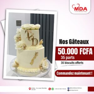 Gâteau Mariage 2 étages — 35 parts
