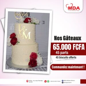 Gâteau Mariage 3 étages — 45 parts