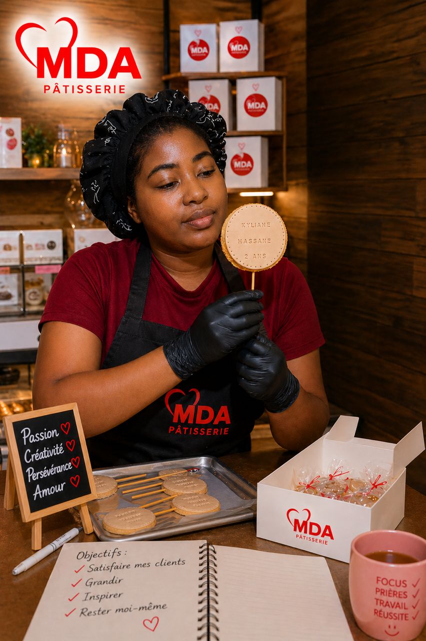La fondatrice MDA Pâtisserie