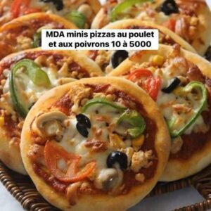 Mini Pizzas Poulet & Poivrons